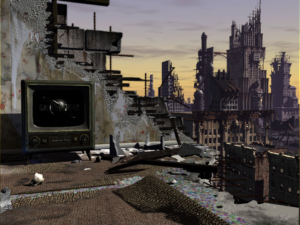 Read more about the article Авторы фанатского ремейка первой части Fallout показали скриншот с видом на мрачный Некрополь